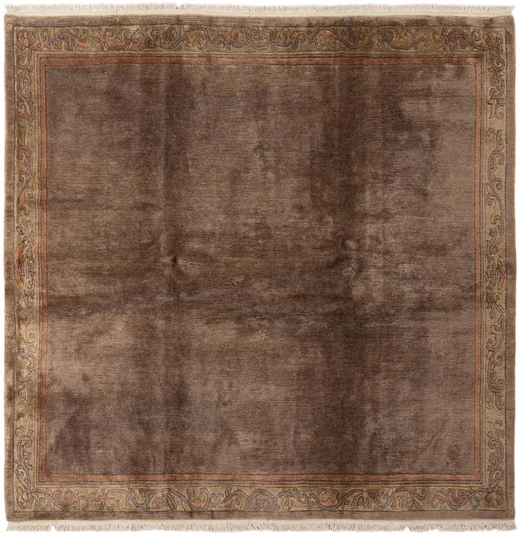 Detail image of 8' x 8' Hand Knotted Tibet Wool Square Rug