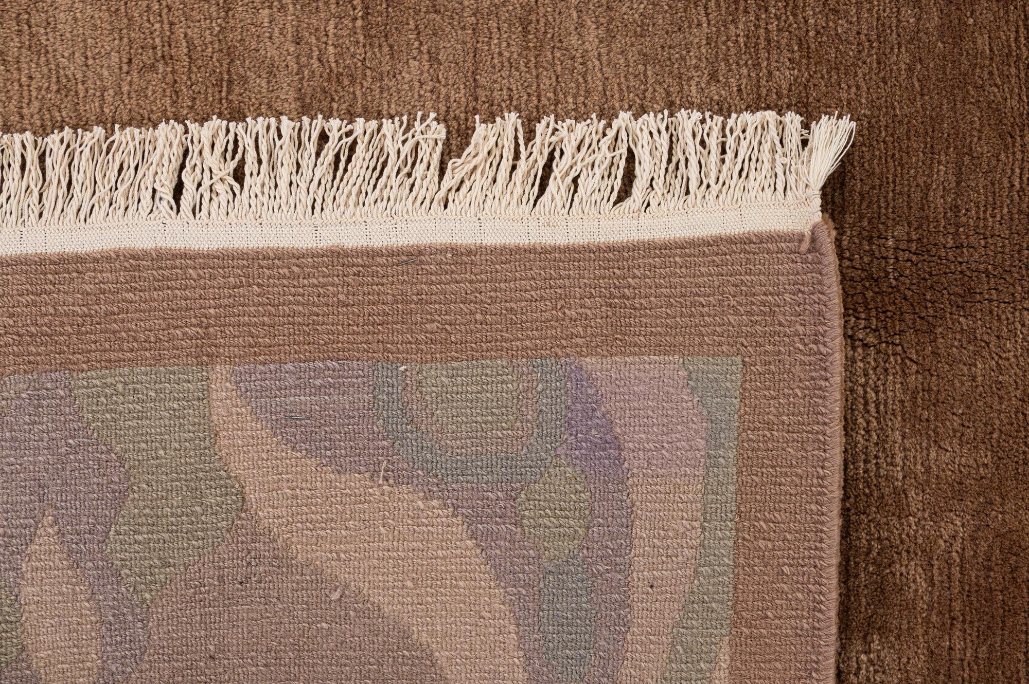 8' x 8' 3 Hand Knotted Tibet Wool Square Rug