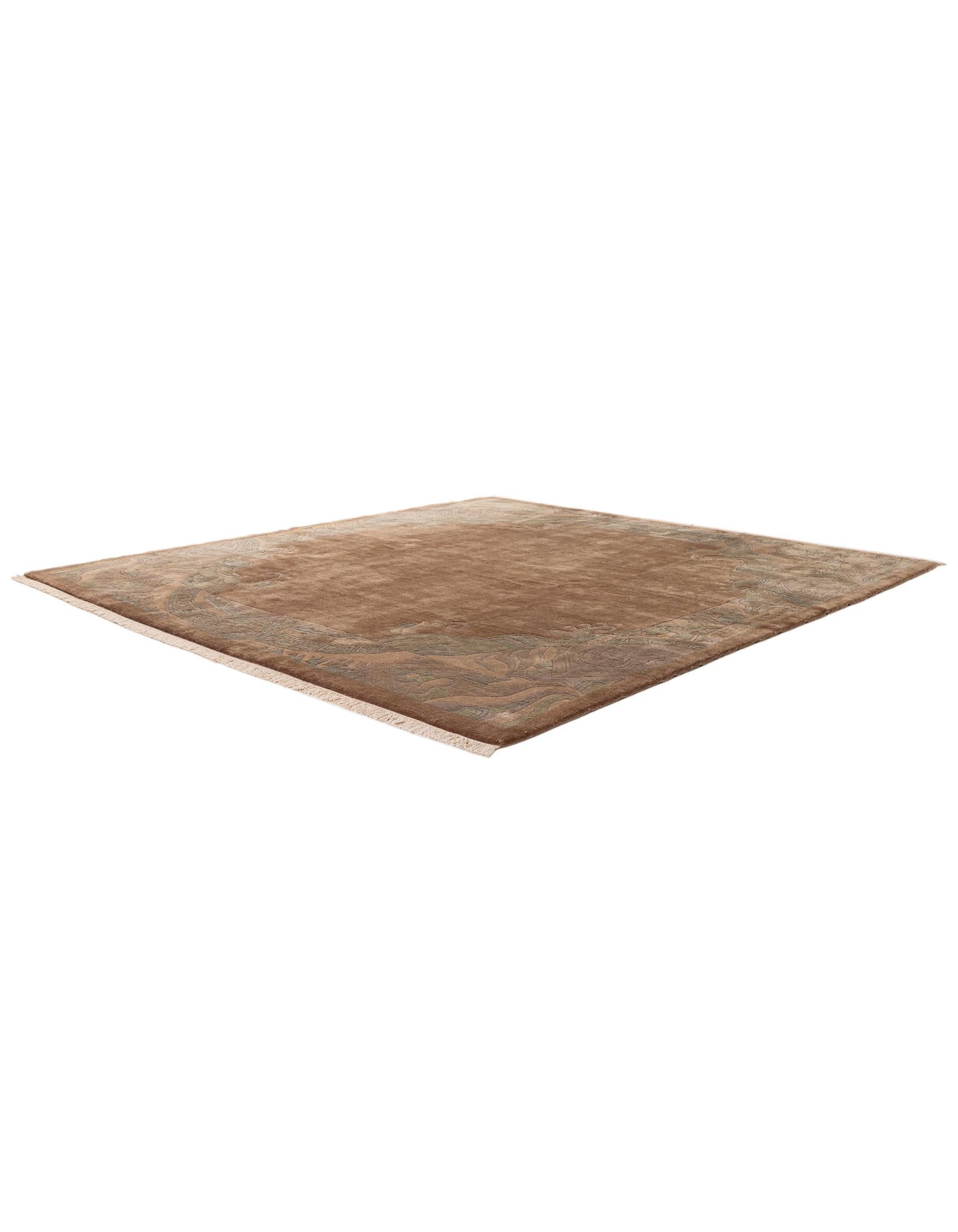 8' x 8' 3 Hand Knotted Tibet Wool Square Rug