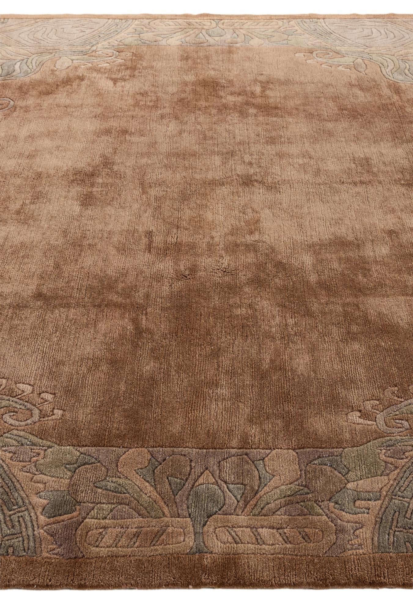 8' x 8' 3 Hand Knotted Tibet Wool Square Rug