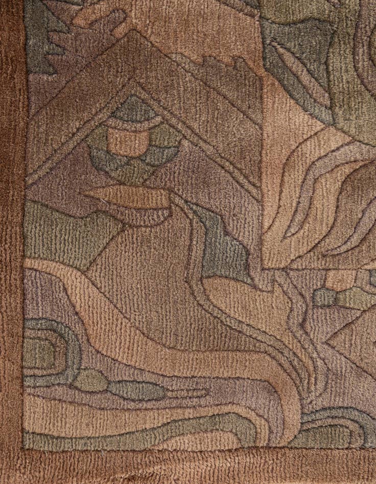 Detail image of 8' x 8' 3  Hand Knotted Tibet Wool Square Rug