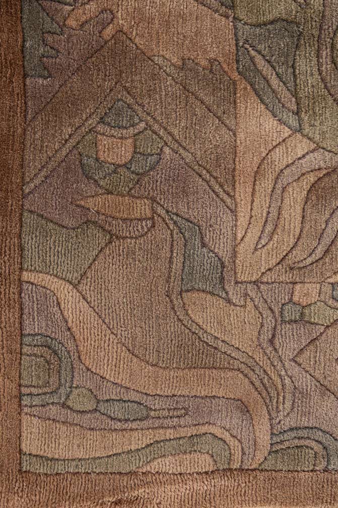 8' x 8' 3 Hand Knotted Tibet Wool Square Rug
