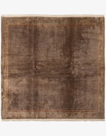 8' x 8' Hand Knotted Tibet Wool Square Rug
