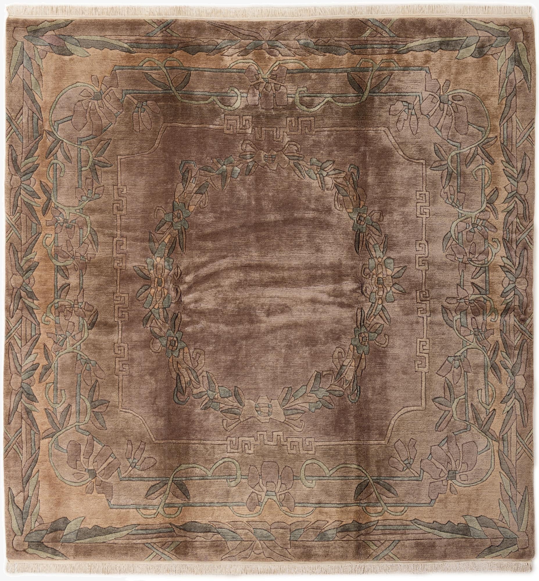 8' 4 x 8' 5  Hand Knotted Tibet Wool Square Rug
