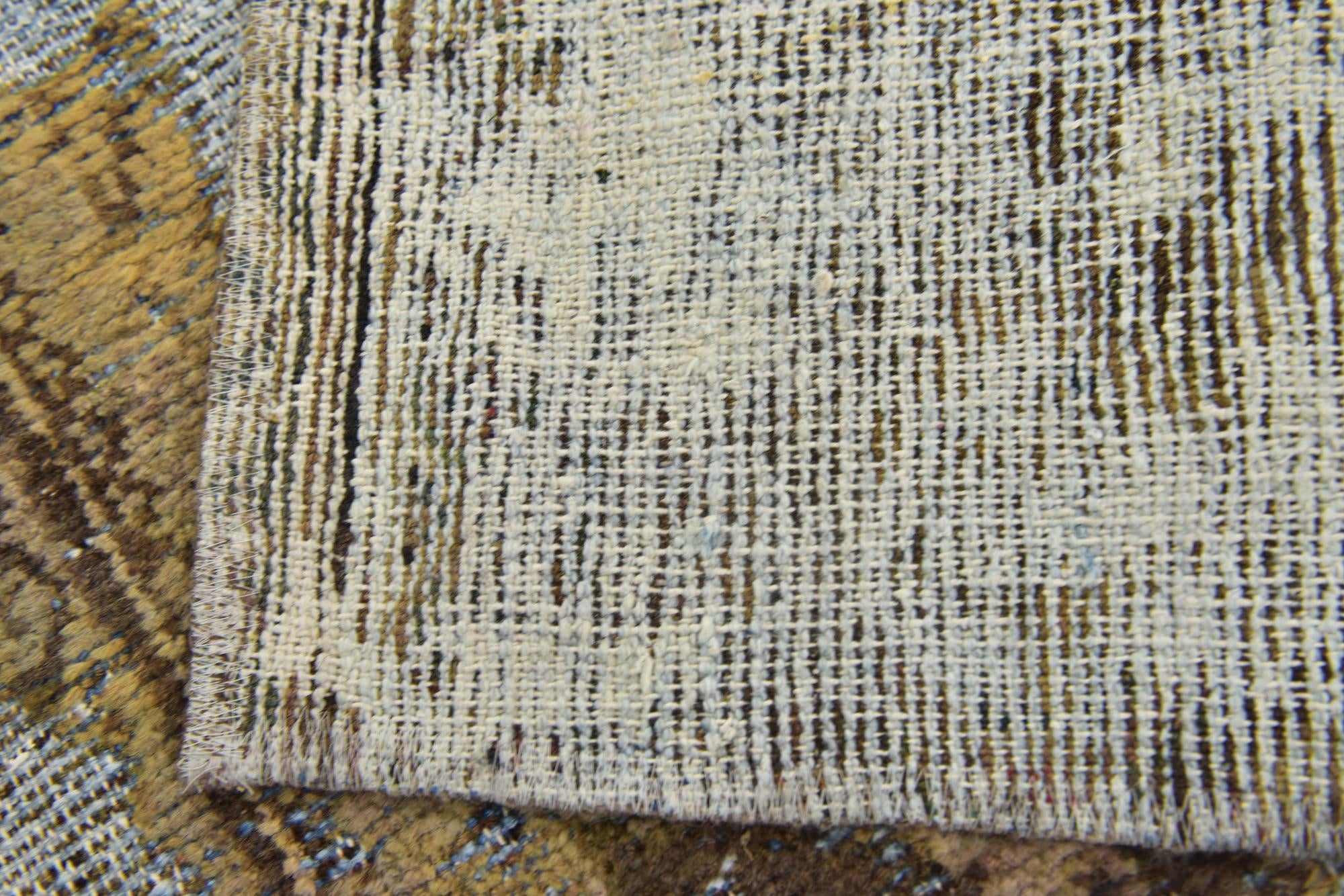 4' 5 x 5' 4 Hand Knotted Ultra Vintage Persian Wool Square Rug
