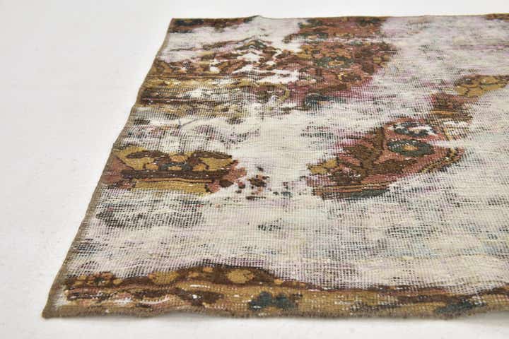 3' 6 x 3' 9 Hand Knotted Ultra Vintage Persian Wool Square Rug