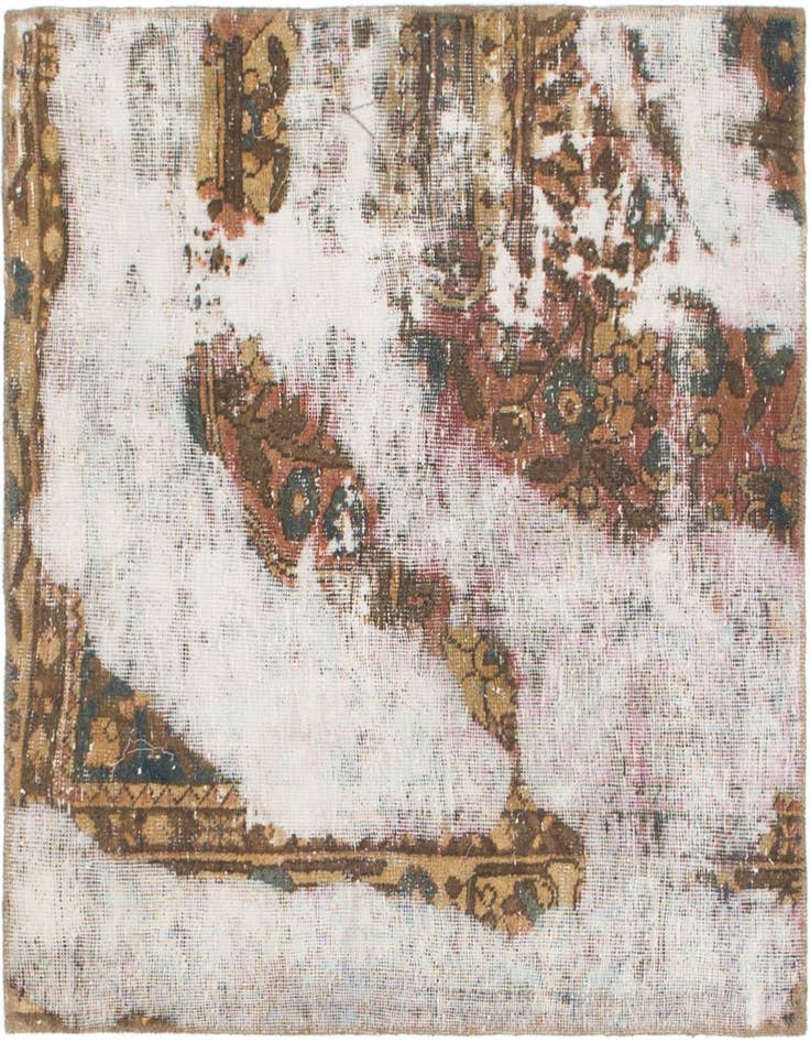 Detail image of 3' 6 x 3' 9 Hand Knotted Ultra Vintage Persian Wool Square Rug