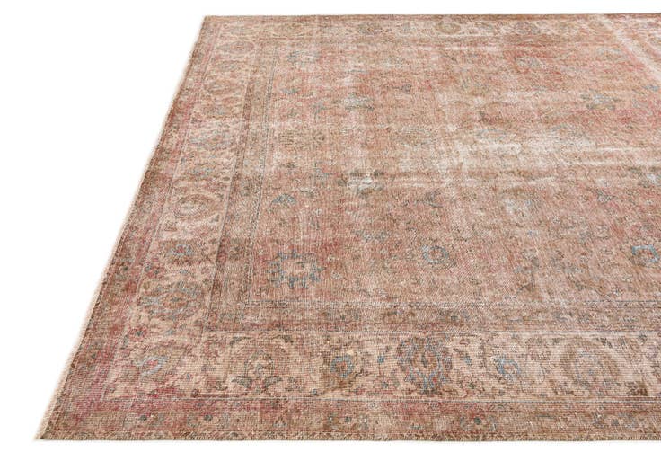 Detail image of 9' 2 x 9' 6 Hand Knotted Ultra Vintage Persian Wool Square Rug