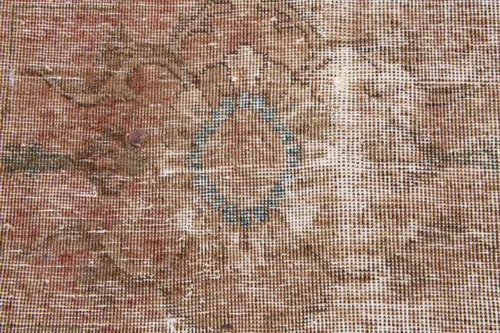 9' 2 x 9' 6 Hand Knotted Ultra Vintage Persian Wool Square Rug