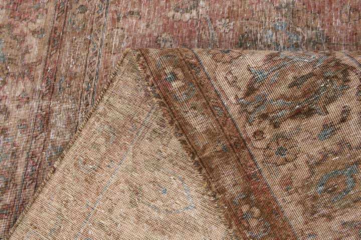 9' 2 x 9' 6 Hand Knotted Ultra Vintage Persian Wool Square Rug