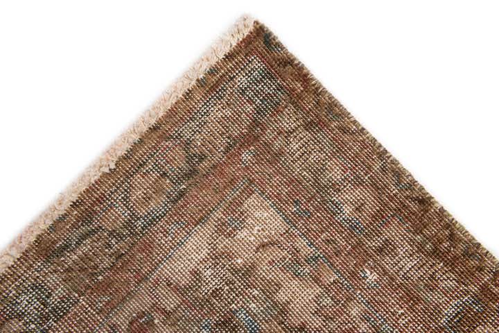 9' 2 x 9' 6 Hand Knotted Ultra Vintage Persian Wool Square Rug