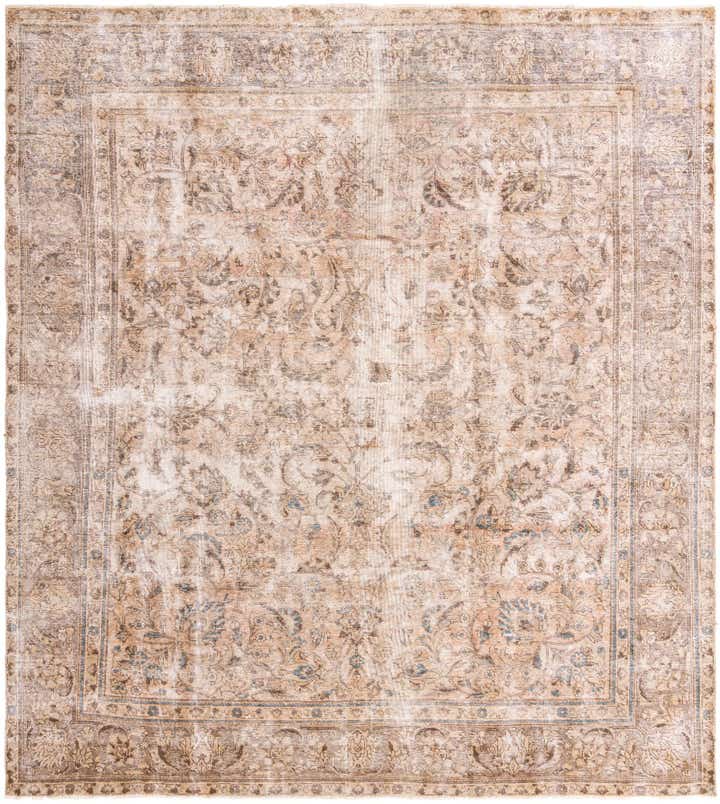 295cm x 330cm anudado a mano Ultra Vintage Alfombra Persa Lana Cuadrado