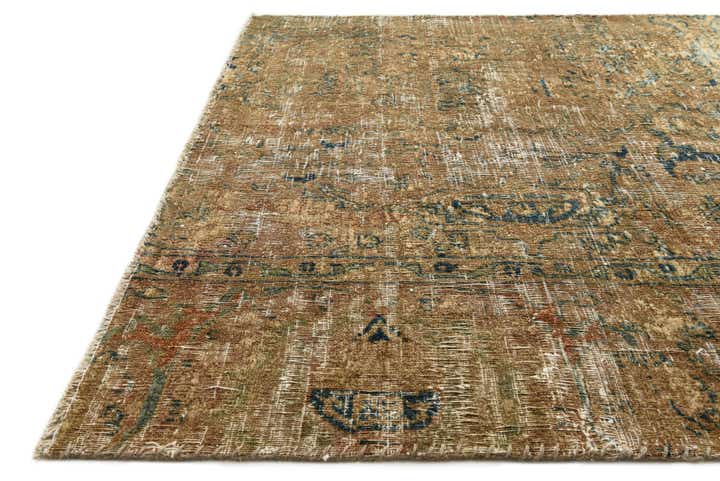 3' 9 x 4' Hand Knotted Ultra Vintage Persian Wool Square Rug