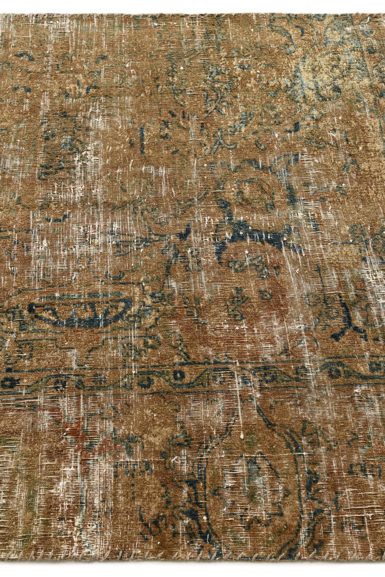 3' 9 x 4' Hand Knotted Ultra Vintage Persian Wool Square Rug
