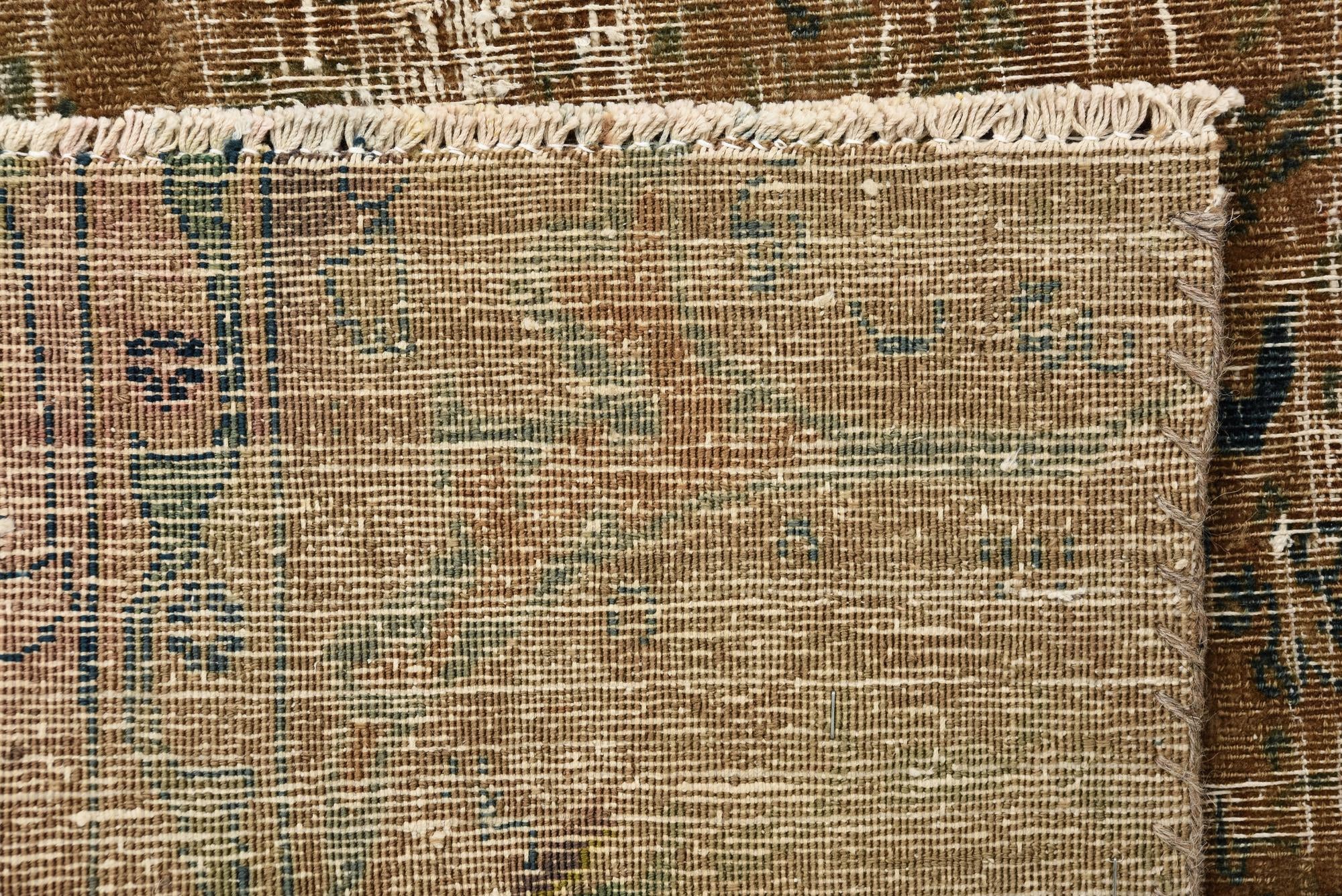 3' 9 x 4' Hand Knotted Ultra Vintage Persian Wool Square Rug