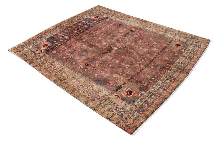 Detail image of 5' 4 x 6' 8 Hand Knotted Ultra Vintage Persian Wool Square Rug
