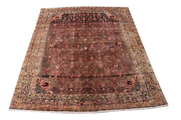 Detail image of 5' 4 x 6' 8 Hand Knotted Ultra Vintage Persian Wool Square Rug