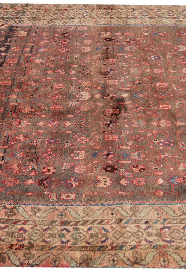 Detail image of 5' 4 x 6' 8 Hand Knotted Ultra Vintage Persian Wool Square Rug