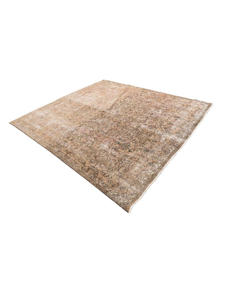 Detail image of 7' 9 x 8' 4 Hand Knotted Ultra Vintage Persian Wool Square Rug