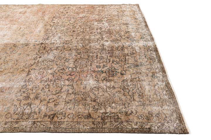 7' 9 x 8' 4 Hand Knotted Ultra Vintage Persian Wool Square Rug
