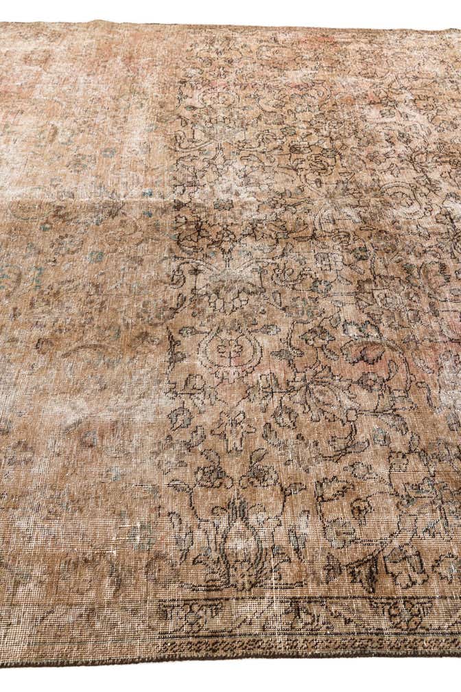 7' 9 x 8' 4 Hand Knotted Ultra Vintage Persian Wool Square Rug