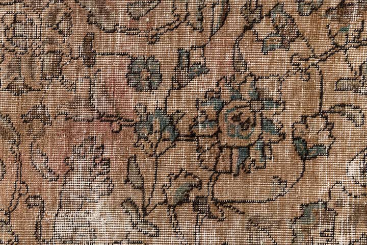 7' 9 x 8' 4 Hand Knotted Ultra Vintage Persian Wool Square Rug