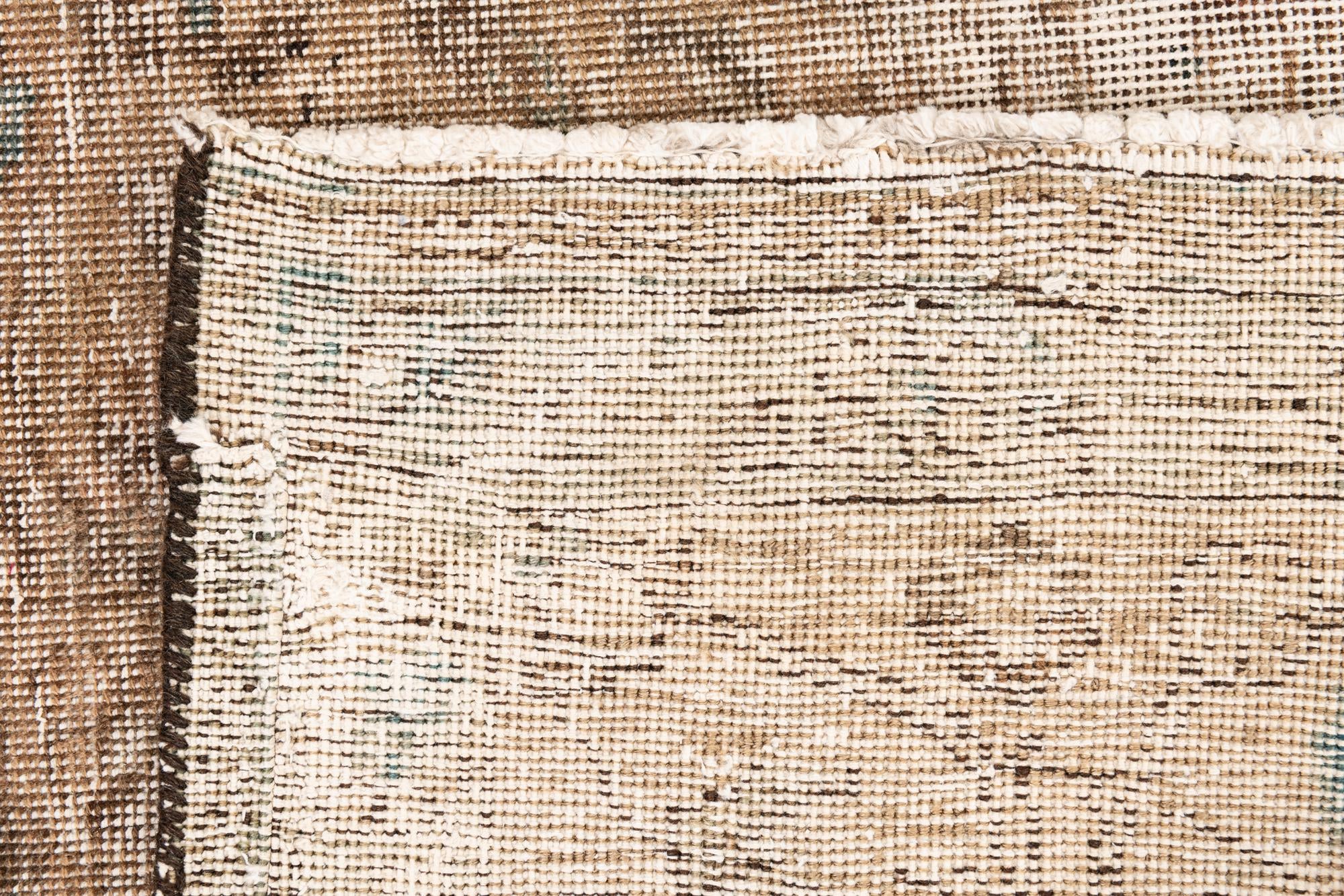 7' 9 x 8' 4 Hand Knotted Ultra Vintage Persian Wool Square Rug