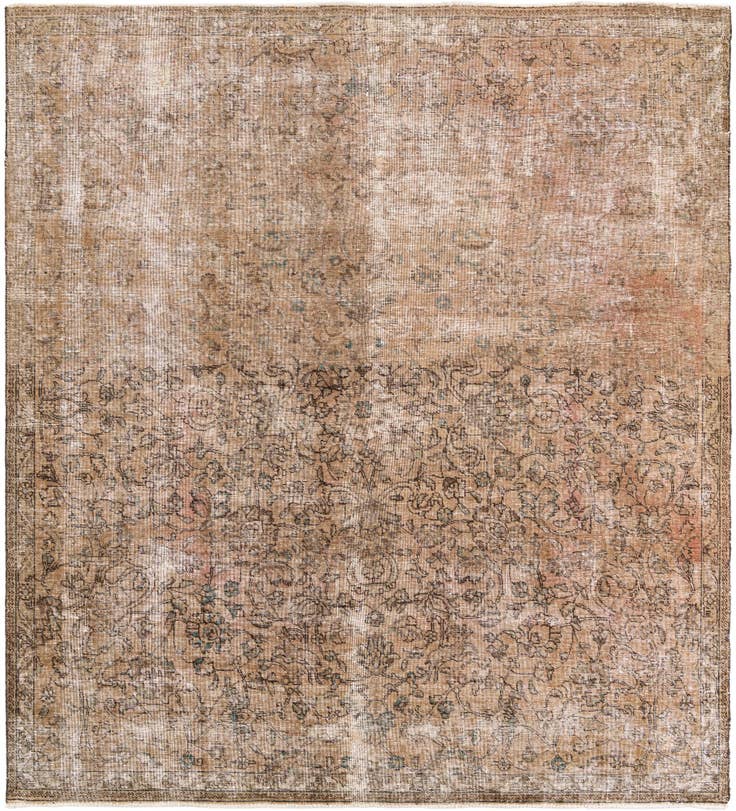 Detail image of 7' 9 x 8' 4 Hand Knotted Ultra Vintage Persian Wool Square Rug