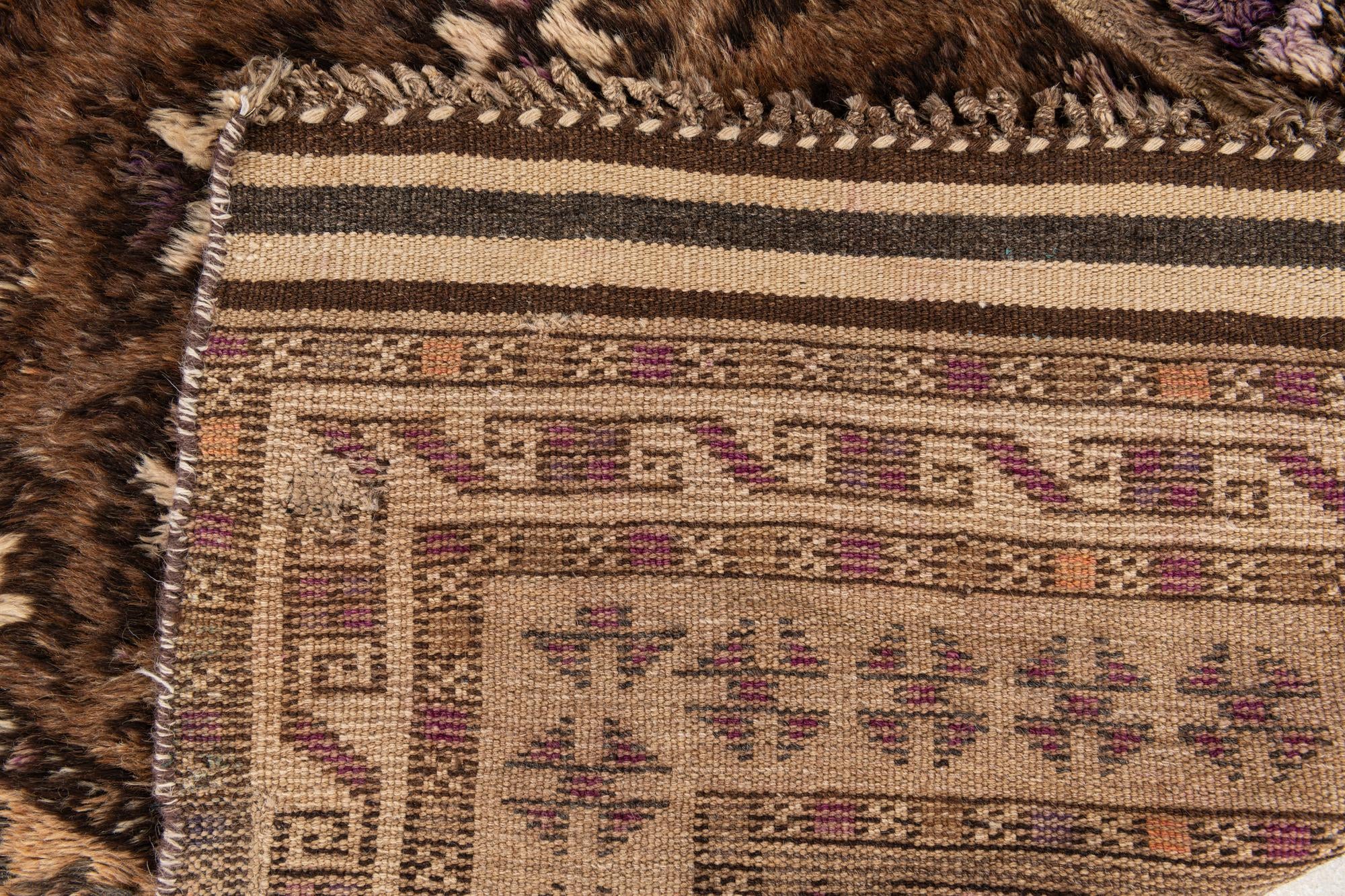 5' 3 x 6' 10 Hand Knotted Ultra Vintage Persian Wool Square Rug