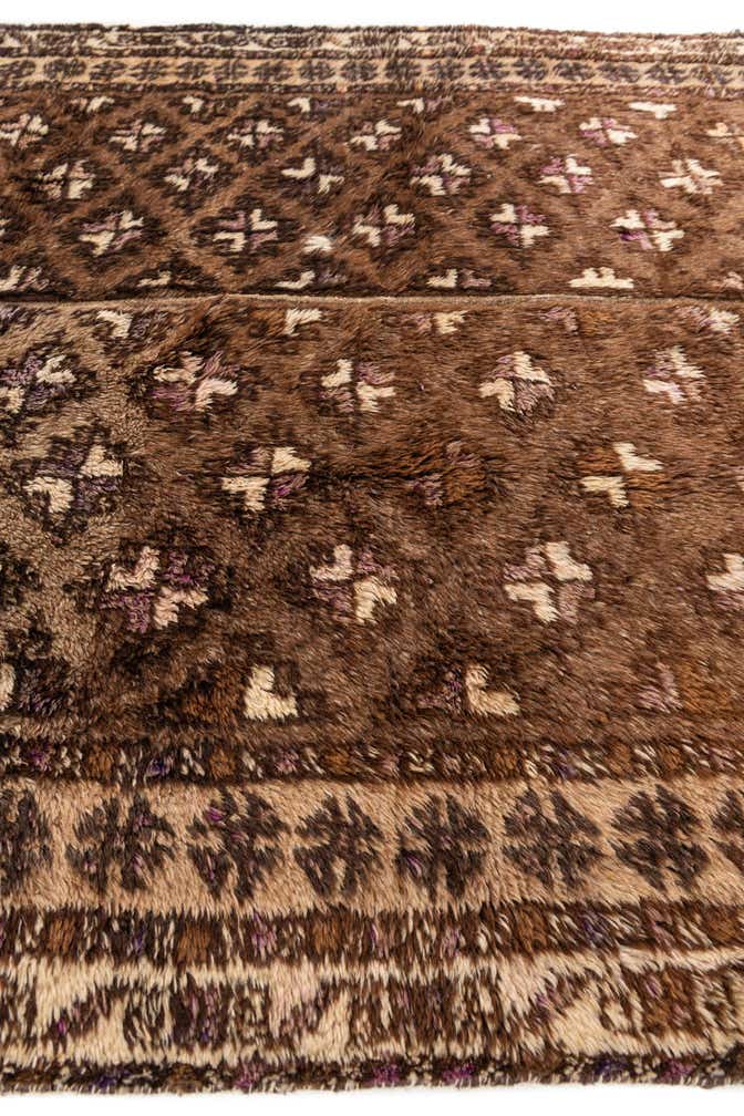 5' 3 x 6' 10 Hand Knotted Ultra Vintage Persian Wool Square Rug