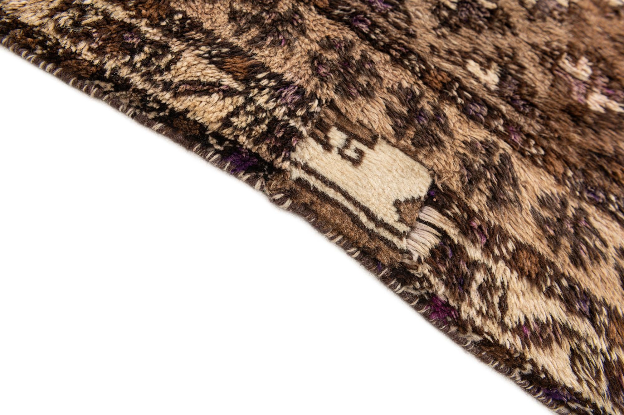 5' 3 x 6' 10 Hand Knotted Ultra Vintage Persian Wool Square Rug