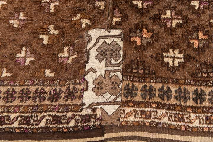 5' 3 x 6' 10 Hand Knotted Ultra Vintage Persian Wool Square Rug