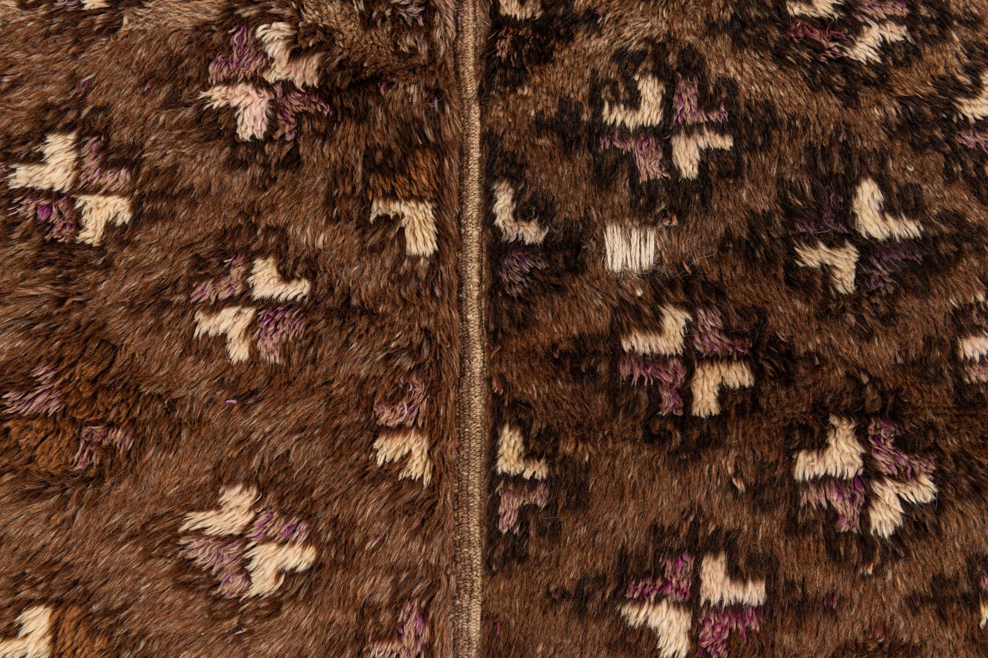 5' 3 x 6' 10 Hand Knotted Ultra Vintage Persian Wool Square Rug