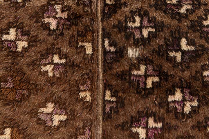 5' 3 x 6' 10 Hand Knotted Ultra Vintage Persian Wool Square Rug