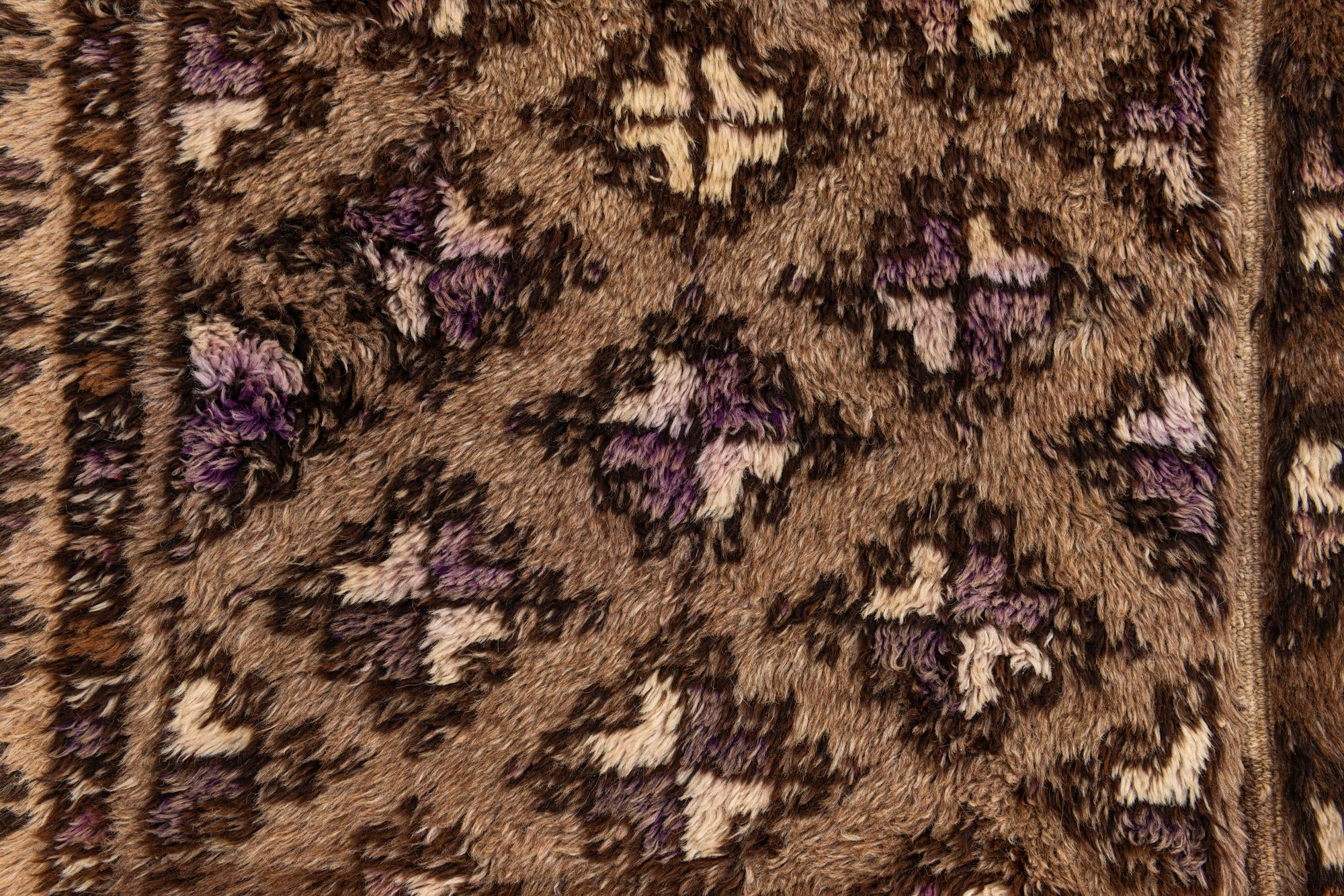 5' 3 x 6' 10 Hand Knotted Ultra Vintage Persian Wool Square Rug