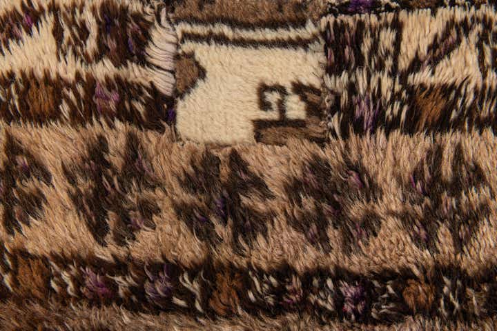 5' 3 x 6' 10 Hand Knotted Ultra Vintage Persian Wool Square Rug