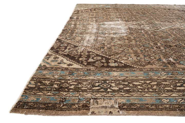 10' 5 x 11' 2 Hand Knotted Ultra Vintage Persian Wool Square Rug