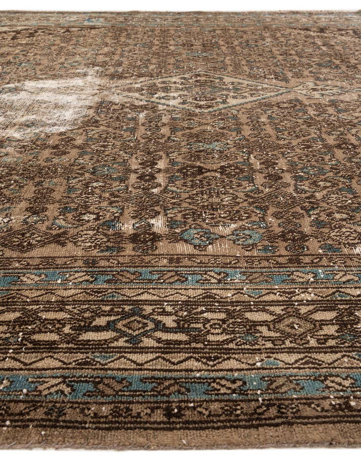 Detail image of 10' 5 x 11' 2  Hand Knotted Ultra Vintage Persian Wool Square Rug