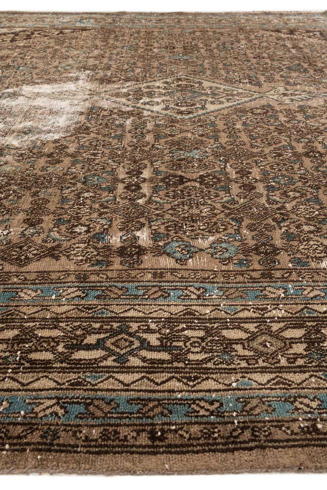 10' 5 x 11' 2 Hand Knotted Ultra Vintage Persian Wool Square Rug