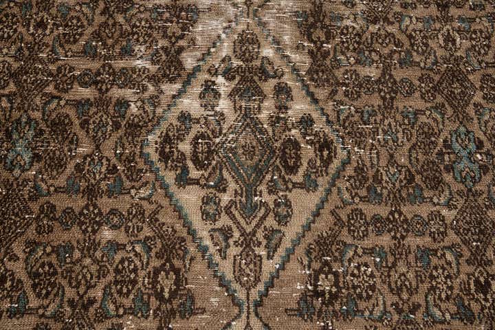 10' 5 x 11' 2 Hand Knotted Ultra Vintage Persian Wool Square Rug