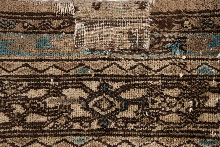 10' 5 x 11' 2 Hand Knotted Ultra Vintage Persian Wool Square Rug