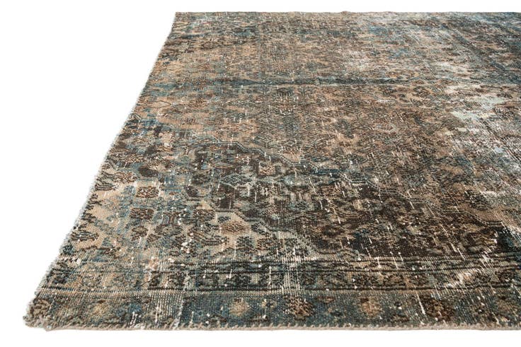 Detail image of 6' 5 x 7' 10 Hand Knotted Ultra Vintage Persian Wool Square Rug