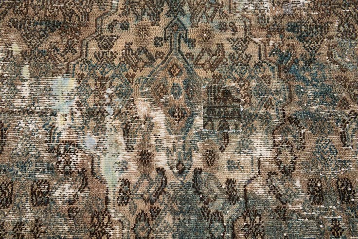 Detail image of 6' 5 x 7' 10 Hand Knotted Ultra Vintage Persian Wool Square Rug