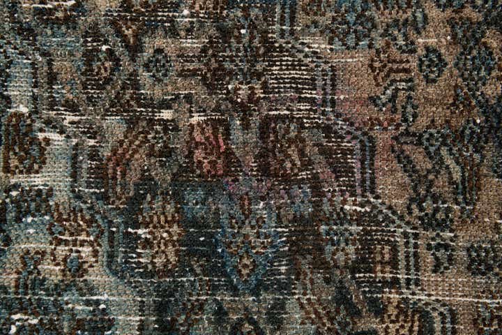 6' 5 x 7' 10 Hand Knotted Ultra Vintage Persian Wool Square Rug