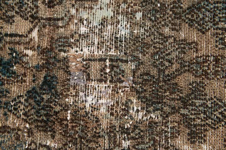 6' 5 x 7' 10 Hand Knotted Ultra Vintage Persian Wool Square Rug