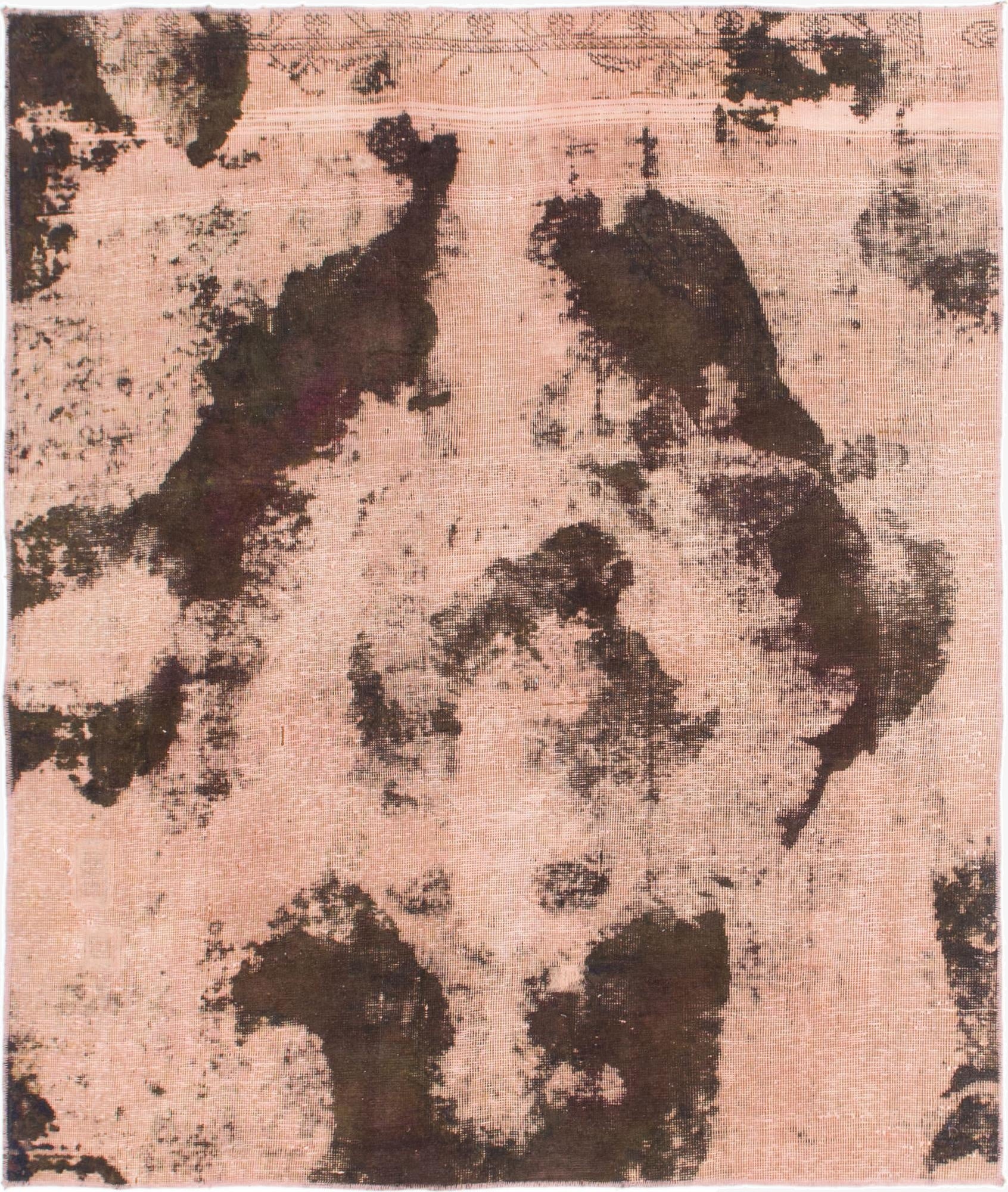 5' 7 x 6' 6  Hand Knotted Ultra Vintage Persian Wool Square Rug