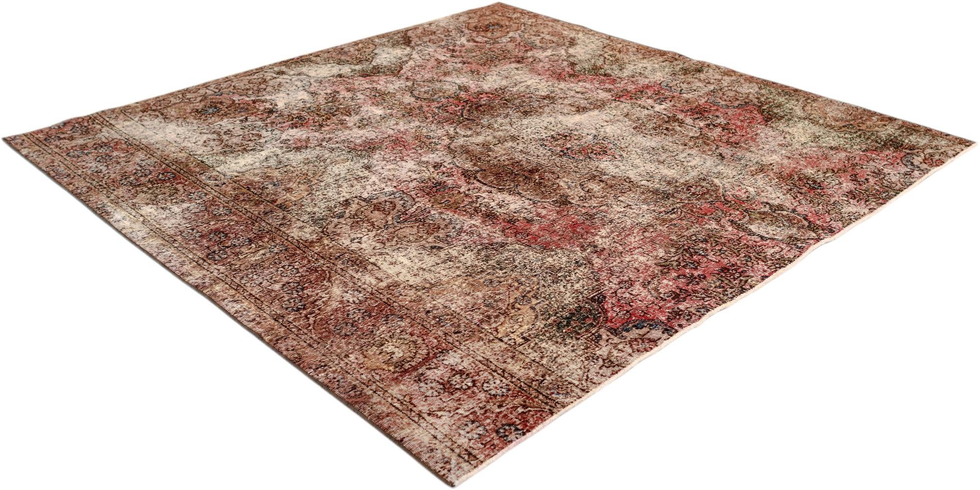 7' 7 x 7' 9 Vintage Royal Wool Square Rug