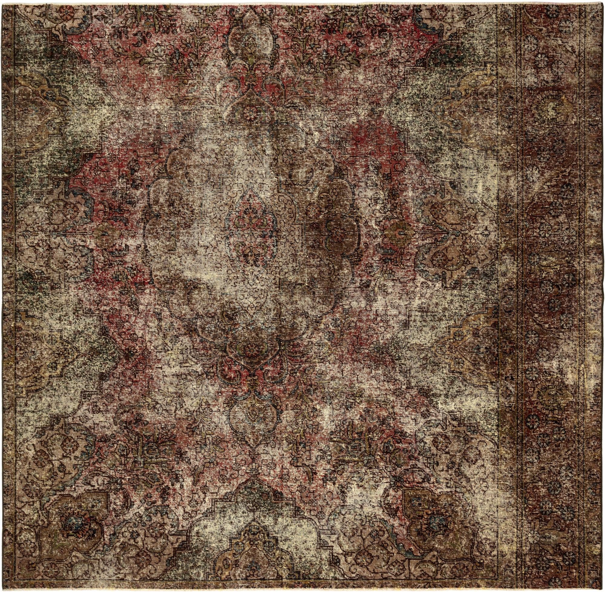 7' 7 x 7' 9 Vintage Royal Wool Square Rug