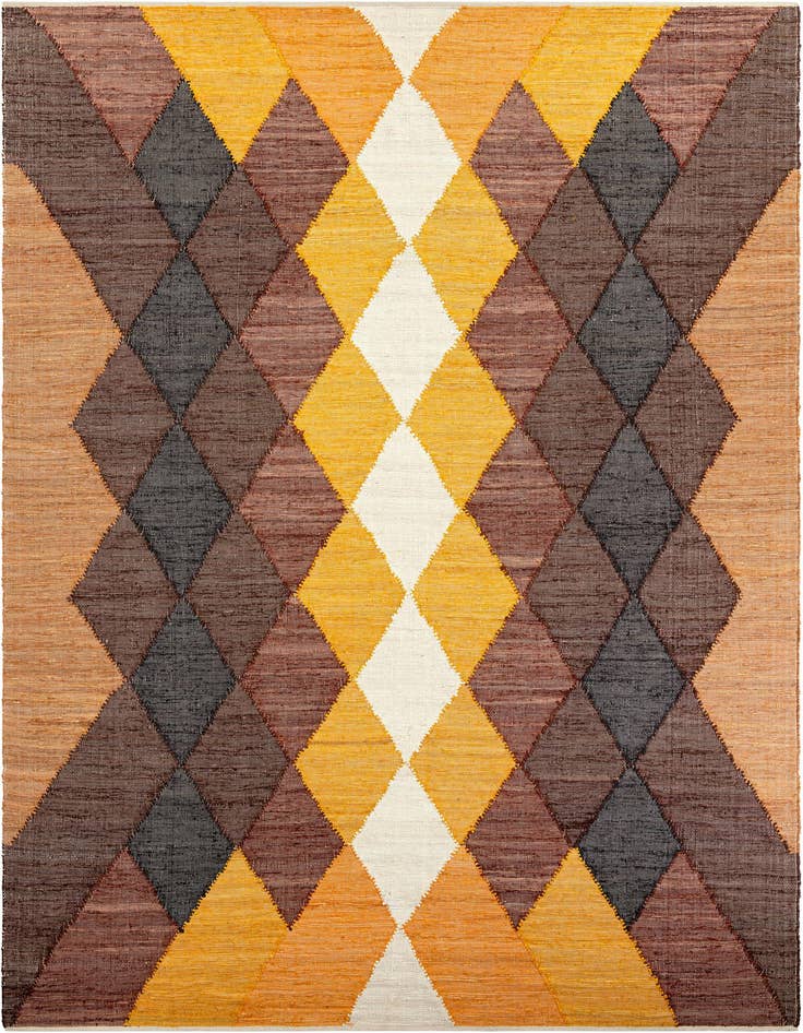 Detail image of 10' x 14' 1 Hand Braided Chindi Cotton Rug
