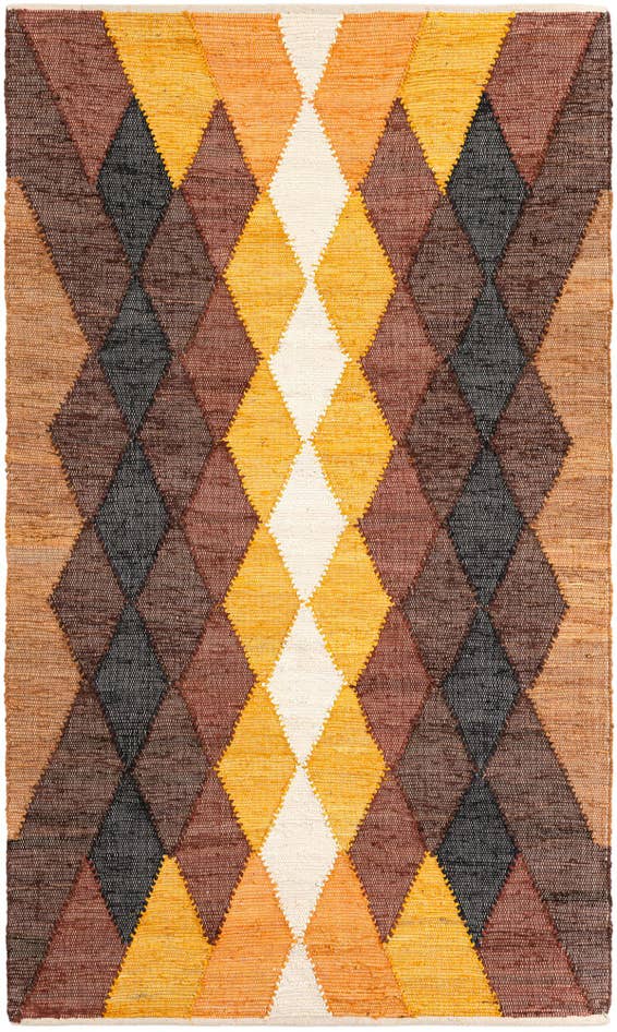 Detail image of 5' 1 x 8' Hand Braided Chindi Cotton Rug